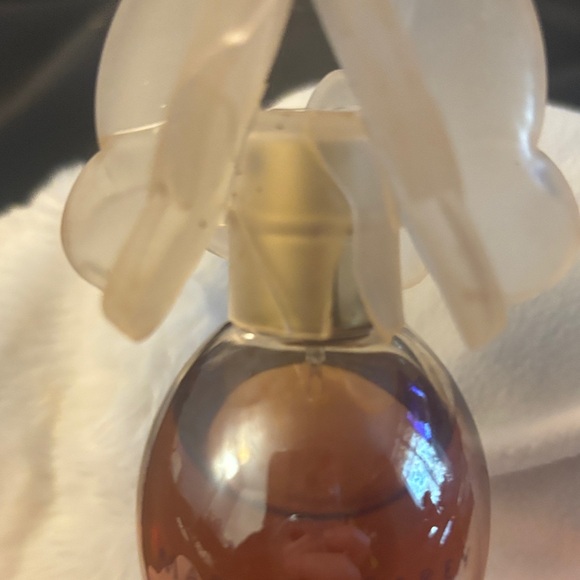 Elegant Frosted Glass Vase with Floral Top - Picture 2 of 2